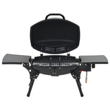 Vidaxl GasbarBecue avec zone de cuisson noire