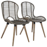 Vidaxl eetkamerstoelen 4 st natuurlijk rattan bruin