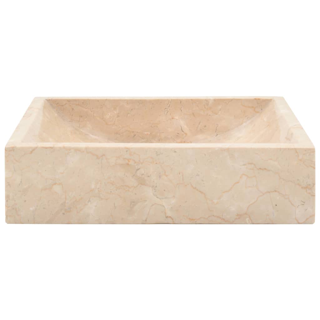 Vidaxl Sink 45x30x12 cm marmor High -Gloss creme -farvet