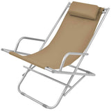 Vidaxl terrasstoelen verstelbaar 2 st staal taupe