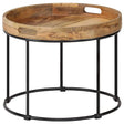 Vidaxl salontafel 50x40 cm massief mangohout en staal