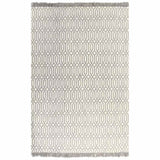 Vidaxl kelim vloerkleed met patroon 120x180 cm katoen taupe