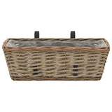 VidaXL Balcony bins 2 pcs 40 cm wicker with PE lining