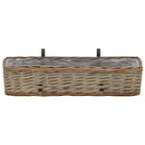 Vidaxl Balcony Bins 2 PCS 60 cm Wicker con rivestimento PE