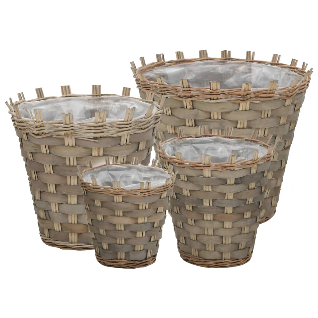 Les planteurs Vidaxl ont relevé 4 ST Wicker avec doublure PE