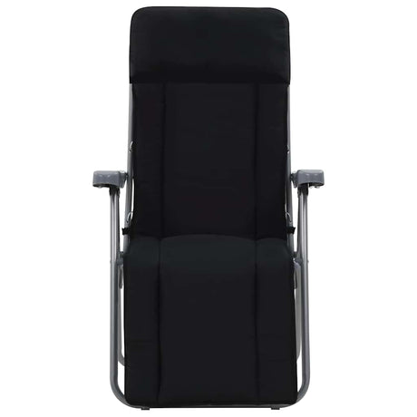 Vidaxl opklapbare stoelen met kussens, 2 stuks, zwart