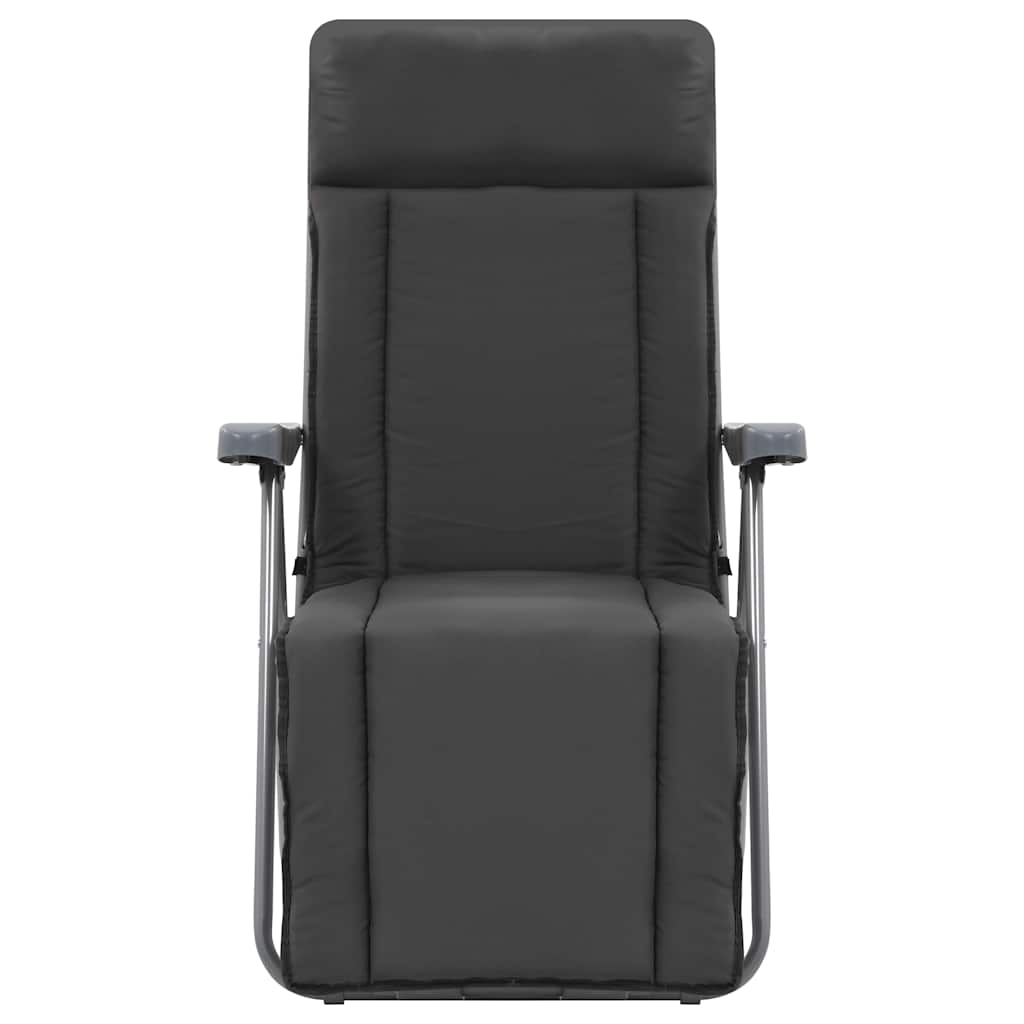 Vidaxl opklapbare stoelen met kussens, 2 stuks, grijs
