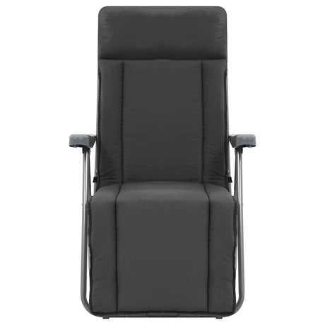 Vidaxl opklapbare stoelen met kussens, 2 stuks, grijs