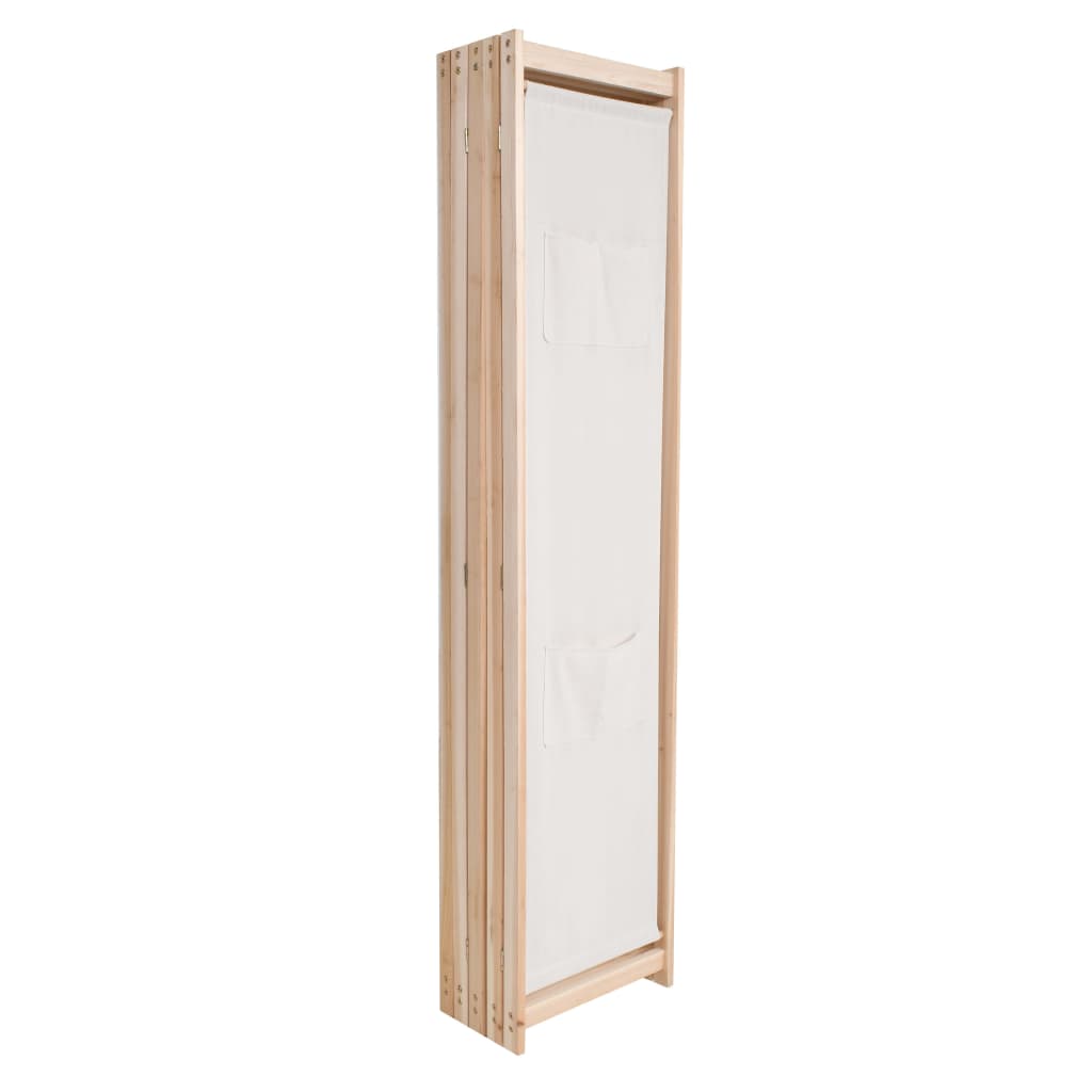 Vidaxl kamerscherm met 5 panelen 200x170x4 cm stof crème