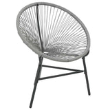 Vidaxl tuinmaanstoel poly rattan grijs