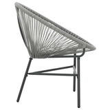 Vidaxl tuinmaanstoel poly rattan grijs