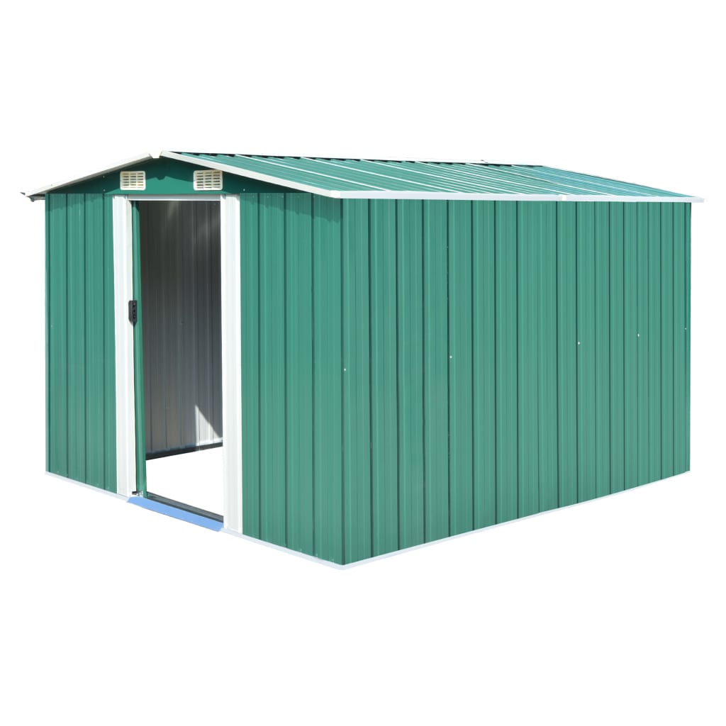 Vidaxl Garden shed 257x298x178 cm metal green