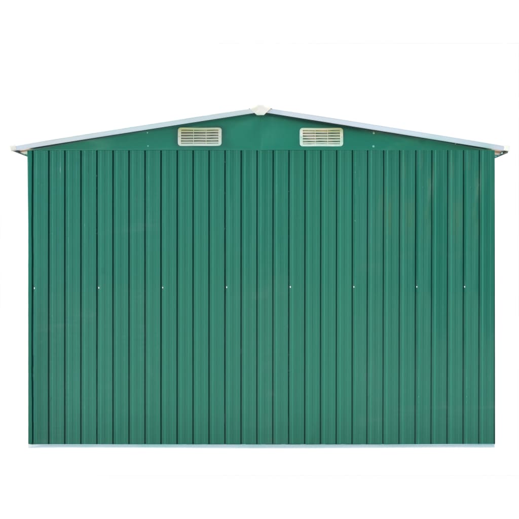 Vidaxl Garden shed 257x298x178 cm metal green