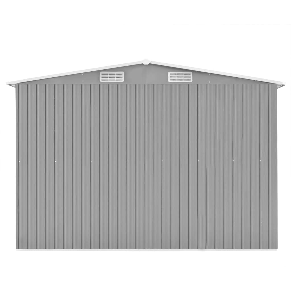 Vidaxl garden shed 257x298x178 cm metal gray