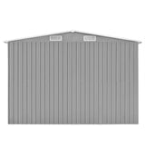 Vidaxl garden shed 257x298x178 cm metal gray