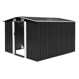 Vidaxl garden shed 257x298x178 cm metal anthracite -colored