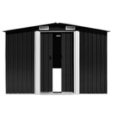 Vidaxl garden shed 257x298x178 cm metal anthracite -colored