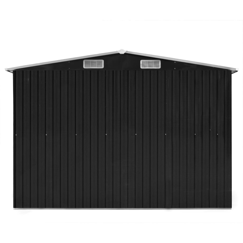 Vidaxl garden shed 257x298x178 cm metal anthracite -colored