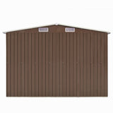 Vidaxl garden shed 257x298x178 cm metal brown