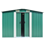 Vidaxl Garden shed 257x392x181 cm Metal green