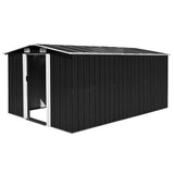 Vidaxl garden shed 257x392x181 cm metal anthracite -colored