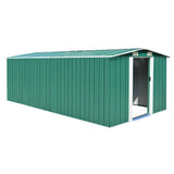 Vidaxl garden shed 257x489x181 cm metal green