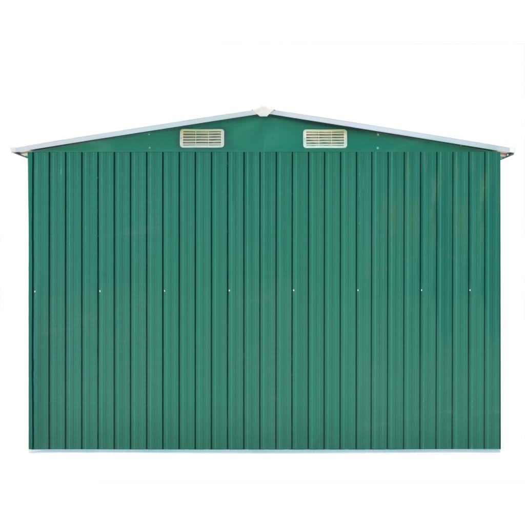 Vidaxl garden shed 257x489x181 cm metal green