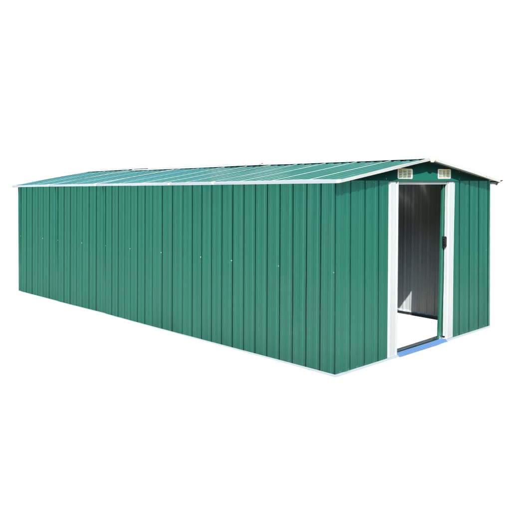 Vidaxl Garden shed 257x580x181 cm Metal green