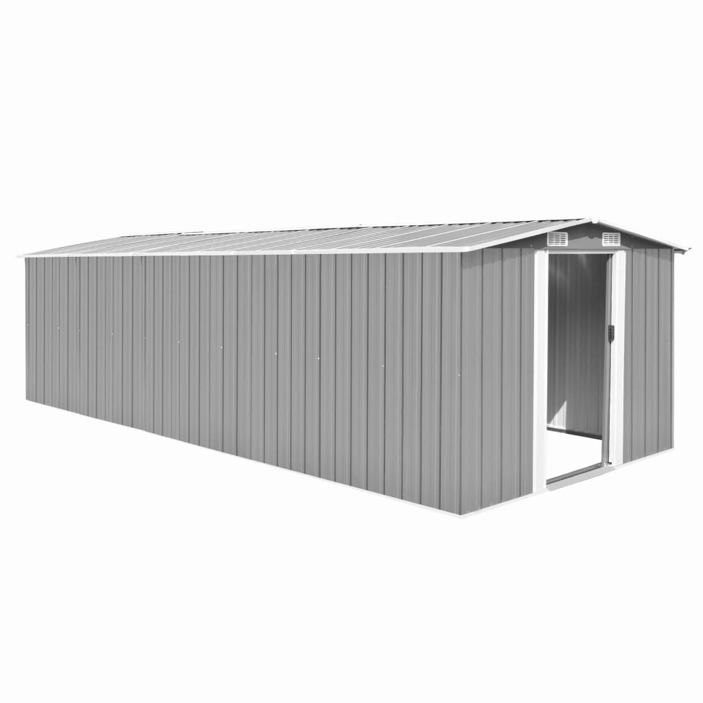 Vidaxl garden shed 257x580x181 cm metal gray