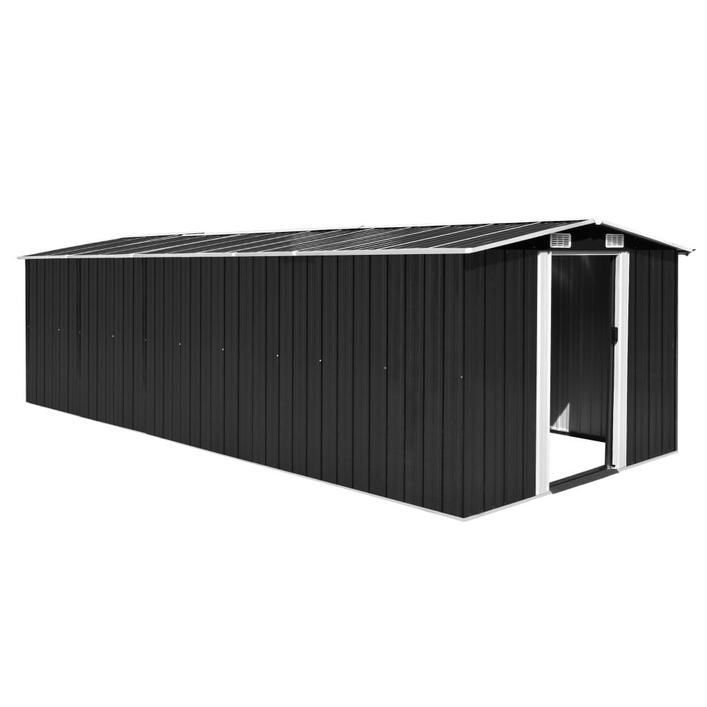 Vidaxl garden shed 257x580x181 cm metal anthracite -colored