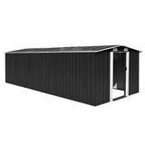 Vidaxl garden shed 257x580x181 cm metal anthracite -colored