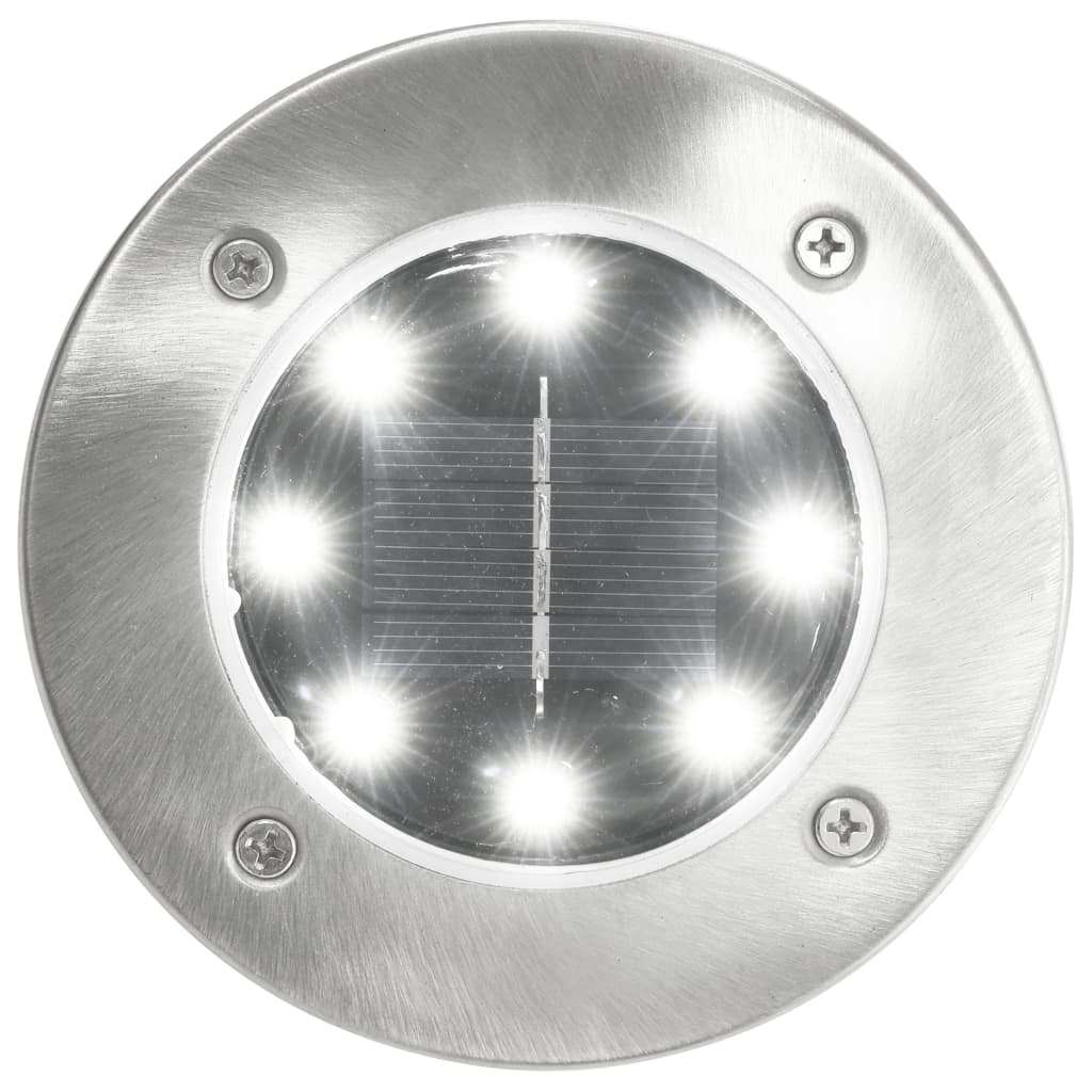 Lámparas de tierra Vidaxl 8 st led solar blanco