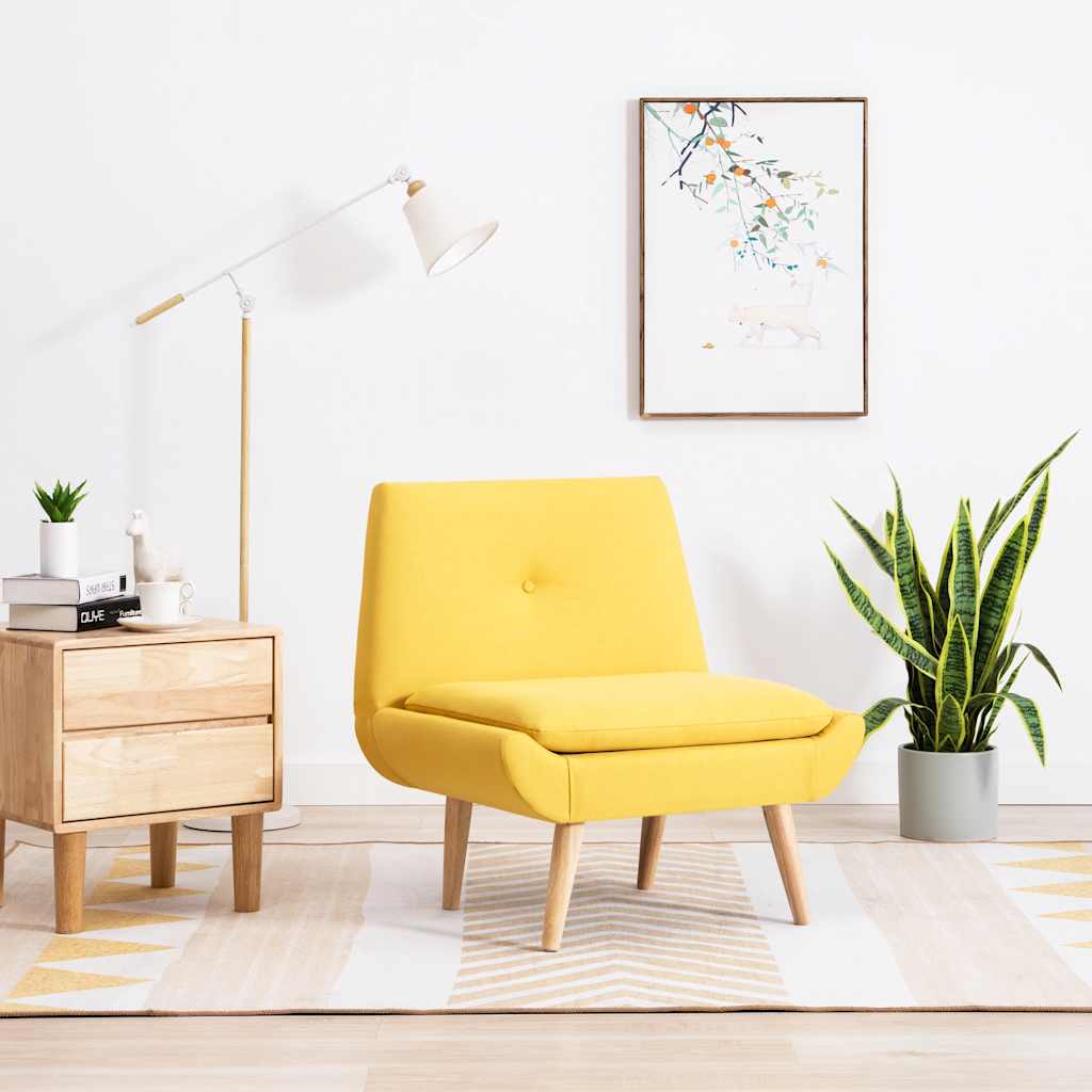 Vidaxl fauteuil stof geel