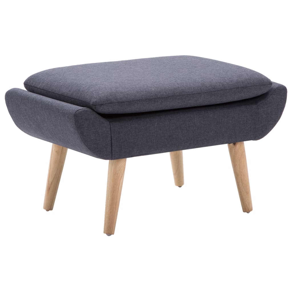Vidaxl voetenbank 73x43x42 cm stoffen bekleding donkergrijs