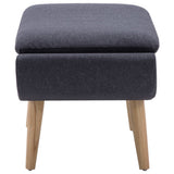 Vidaxl voetenbank 73x43x42 cm stoffen bekleding donkergrijs