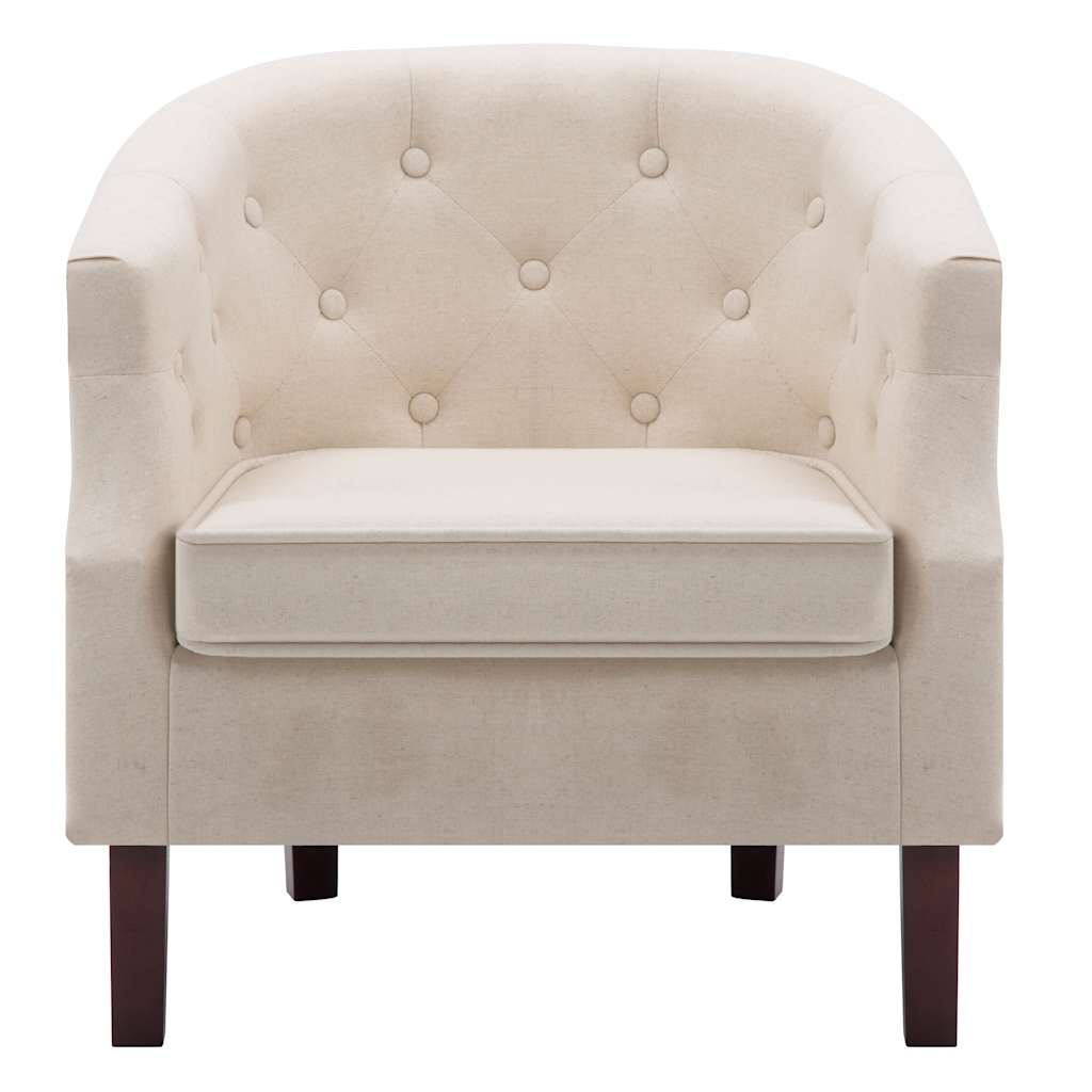 Vidaxl fauteuil stof beige