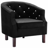 Vidaxl fauteuil fluweel zwart