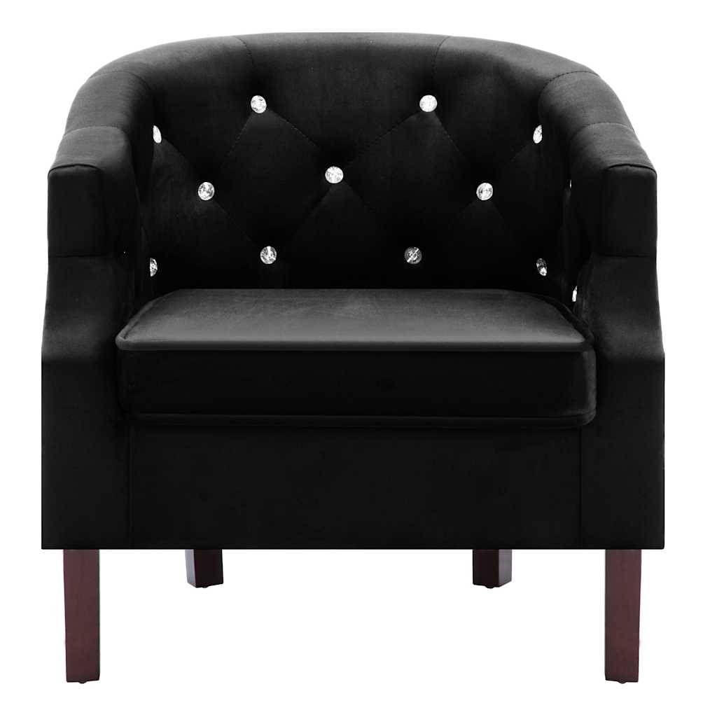 Vidaxl fauteuil fluweel zwart