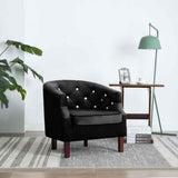 Vidaxl fauteuil fluweel zwart