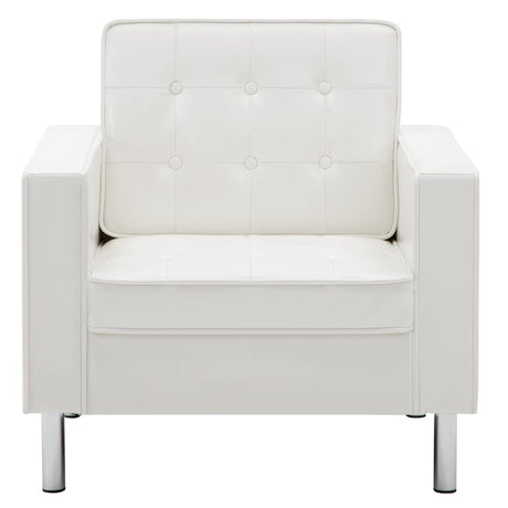 Vidaxl fauteuil wit 75x70x75 cm kunstleer