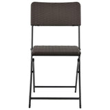 Vidaxl tuinstoelen inklapbaar 2 st hdpe en staal bruin