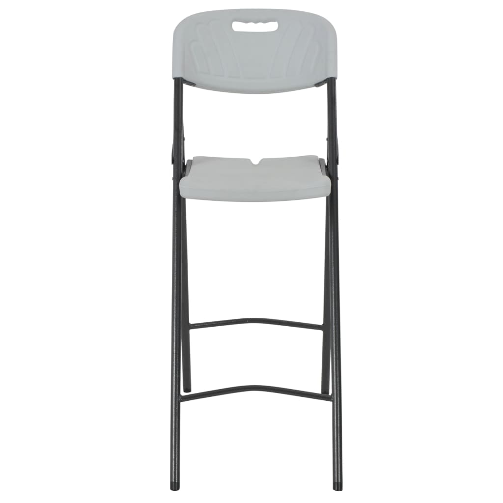 Vidaxl barstoelen inklapbaar 2 st hdpe en staal wit