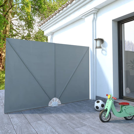 Vidaxl terrasscherm inklapbaar 240x160 cm grijs