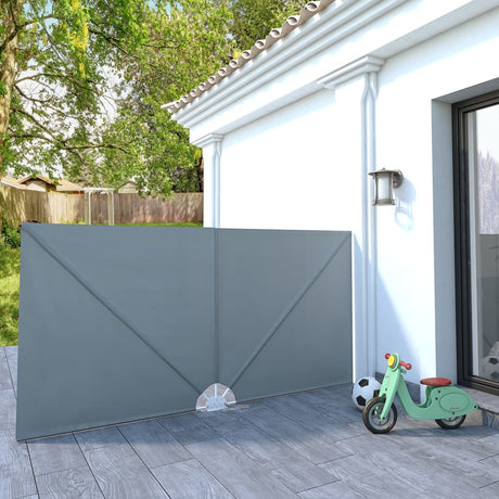 Vidaxl terrasscherm inklapbaar 300x150 cm grijs