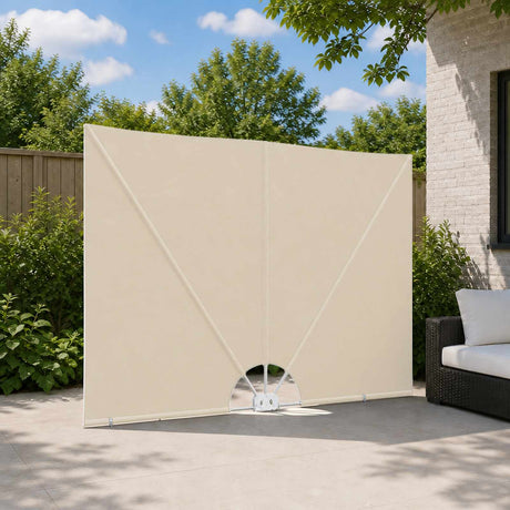 Vidaxl terrasscherm inklapbaar 400x200 cm crème
