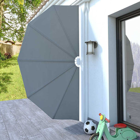 Vidaxl terrasscherm inklapbaar 160 cm grijs