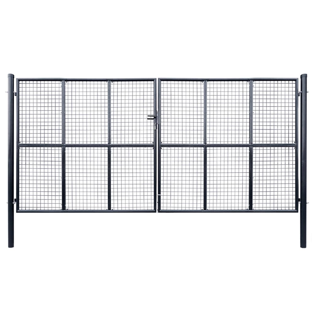 Vidaxl Gaaspoort 400x175 cm galvanized steel gray