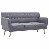Vidaxl driezitsbank 172x70x82 cm stof lichtgrijs