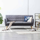 Vidaxl driezitsbank 172x70x82 cm stof lichtgrijs