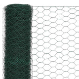 Vidaxl kippengaas 25x1,5 m staal met pvc coating groen